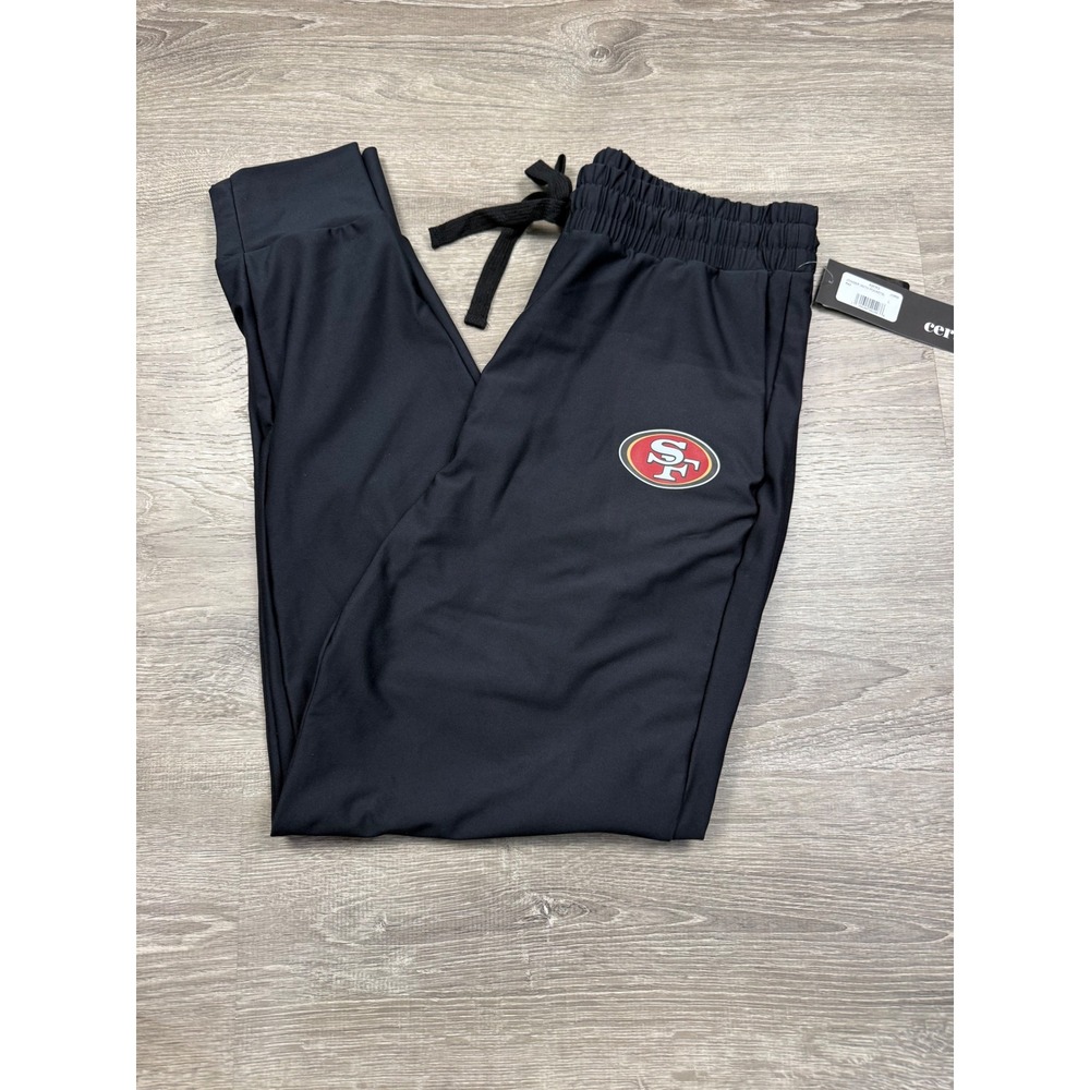 Certo NFL San Francisco 49ers Joggers Black Athletic Pants Women Large NWT